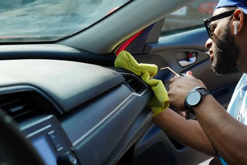 Ehudy Montas interior detailing dashboard cleaning service Sugar Hill GA